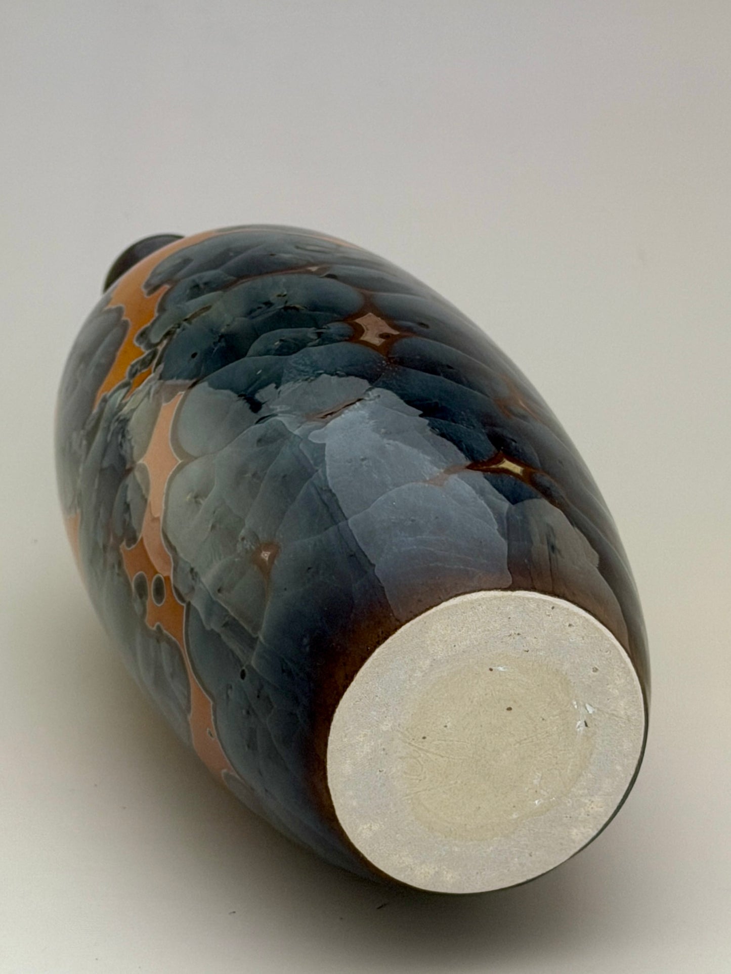 Hand-Thrown Porcelain Decorative Vase – Rich Nickel Crystalline Glaze – Stephan Roy Studio